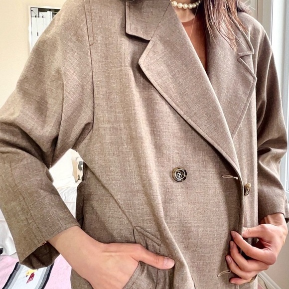 Vintage Spring Coat - Wool Trench - Picture 4 of 9